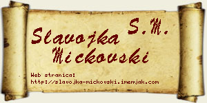 Slavojka Mickovski vizit kartica